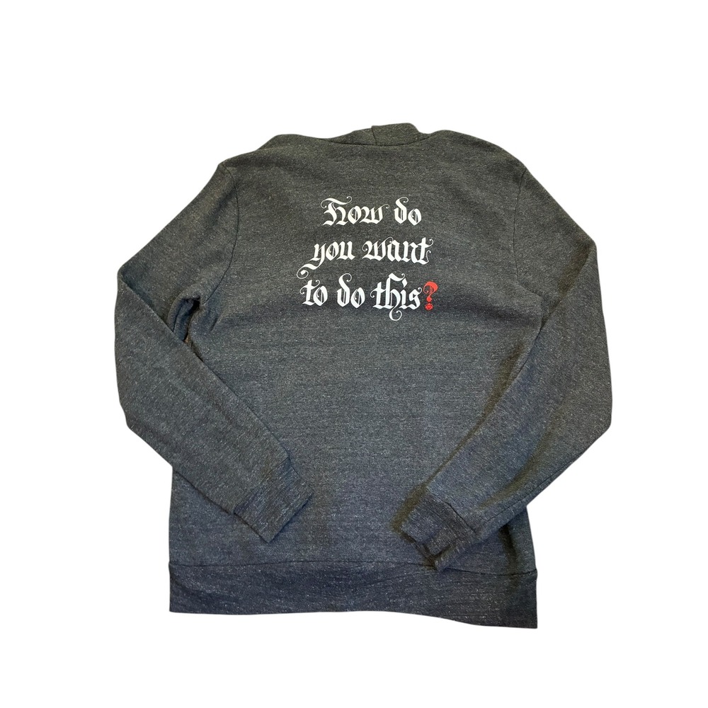 Critical Role How Do You Want To Do This Zip Up Hoodie Grey XL Battle Tested - Picture 7 of 8